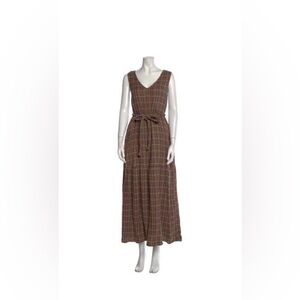 Ace & Jig plaid belted maxi dress, M
